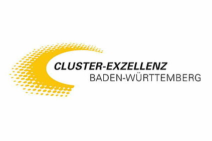 Ein Logo platziert auf einem weißen Hintergrund mit dem Titel Cluster-Exzellenz.