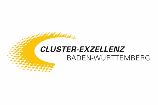Ein Logo platziert auf einem weißen Hintergrund mit dem Titel Cluster-Exzellenz.